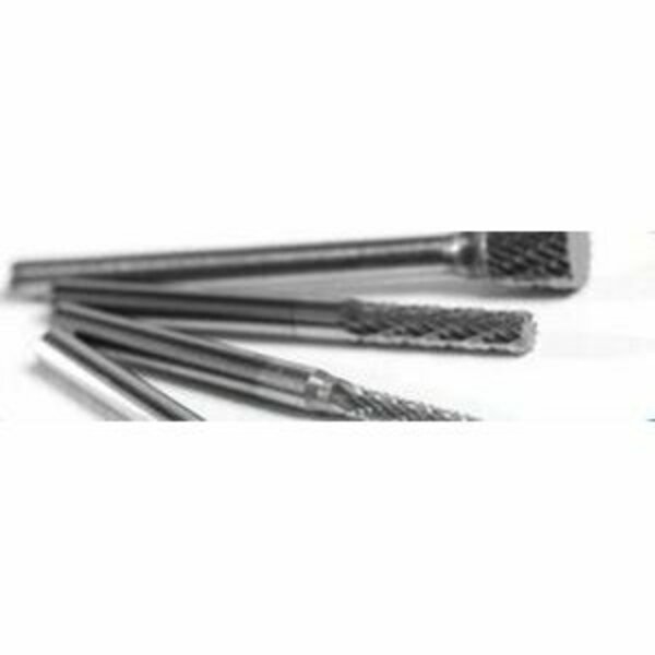 Champion Cutting Tool Cylinder Radius End Mini Carbide Bur Uncoated, 1/4in Cutter Dia., 3/8in Length of Cut, Double Cut CHA USE51